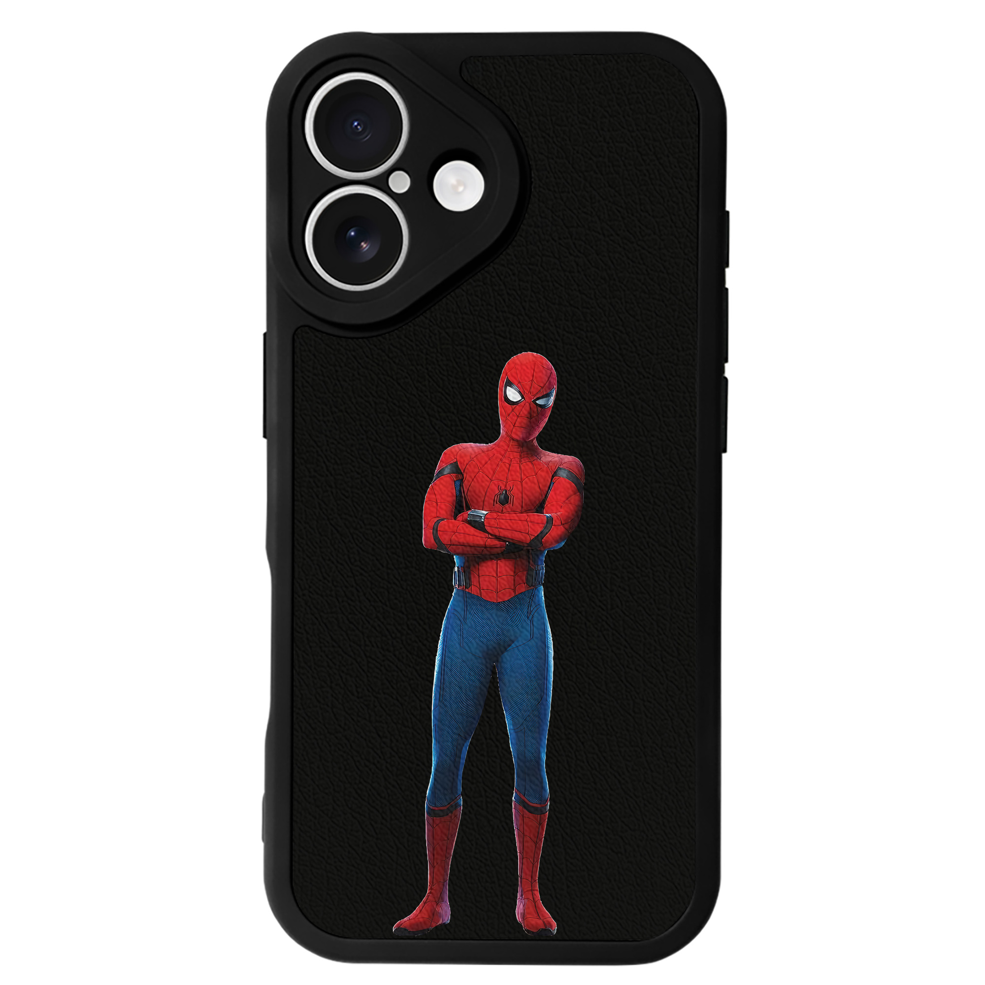 Spider Man スパイダーマン 【iPhone 16シリーズ対応】シリコンスマホケース（レザー調） 材質：シリコン